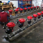 气动调节阀调试完毕准备出厂